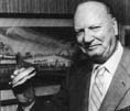 Dick McDonald mag in 1984 de 50 miljardste hamburger, een cheeseburger, 